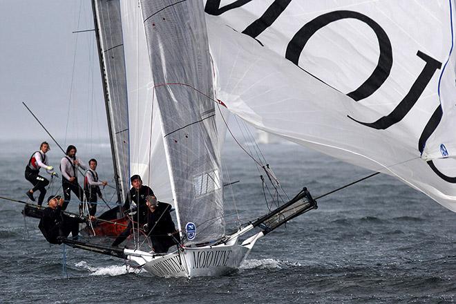 Critical spinnaker drop on a wild Sydney Harbour day © Frank Quealey